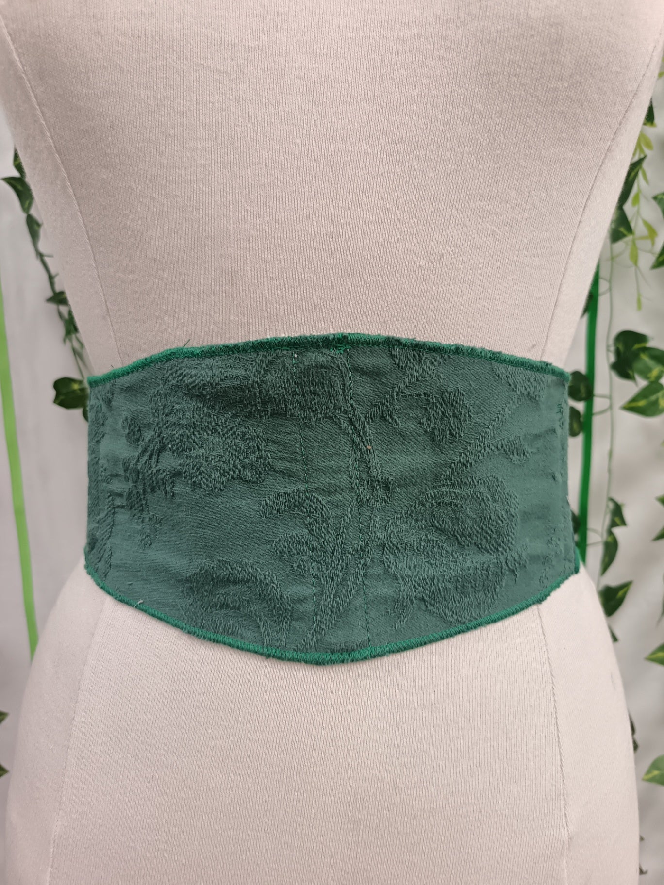Jade green corset belt