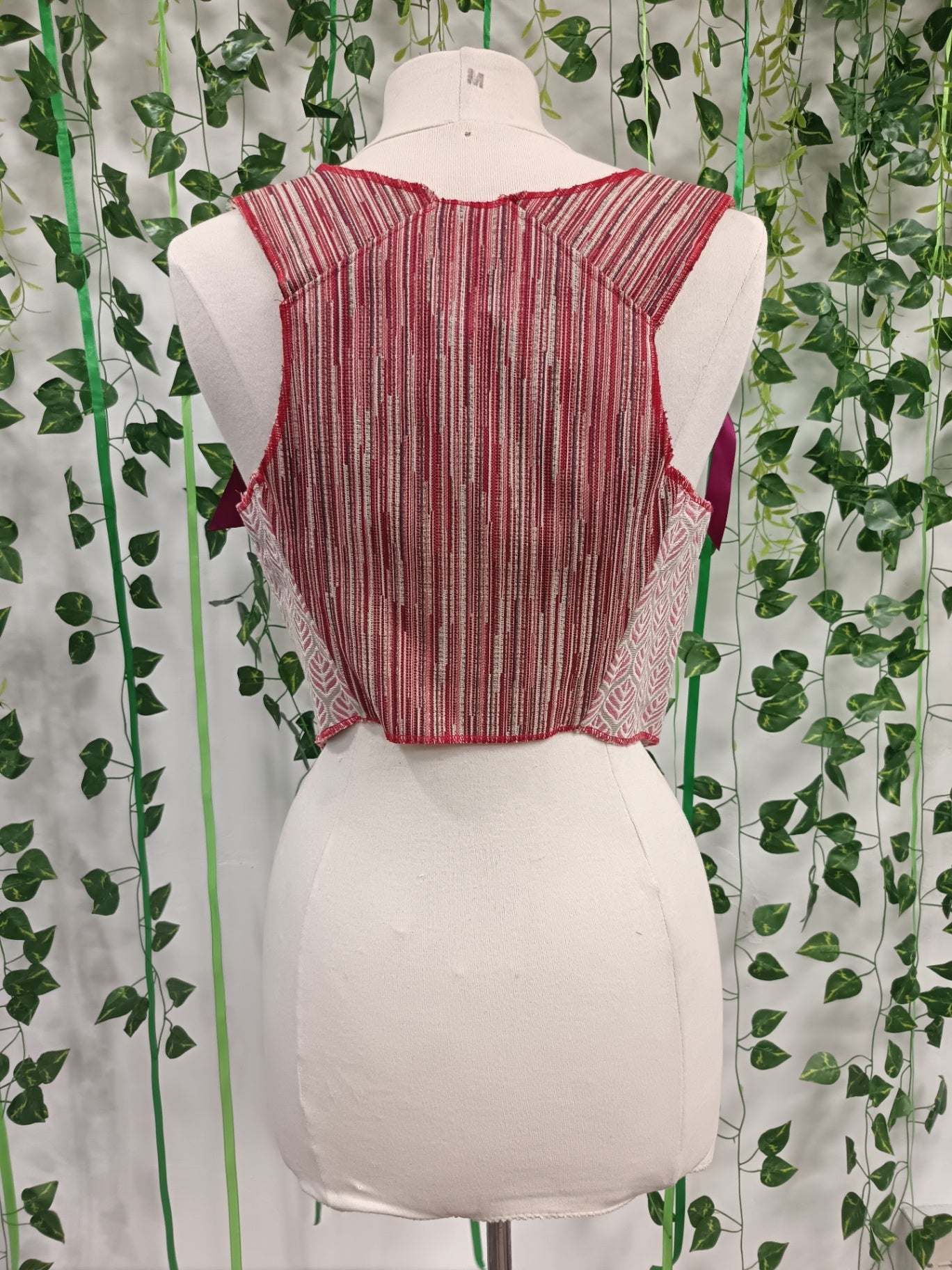 Corset top red stays
