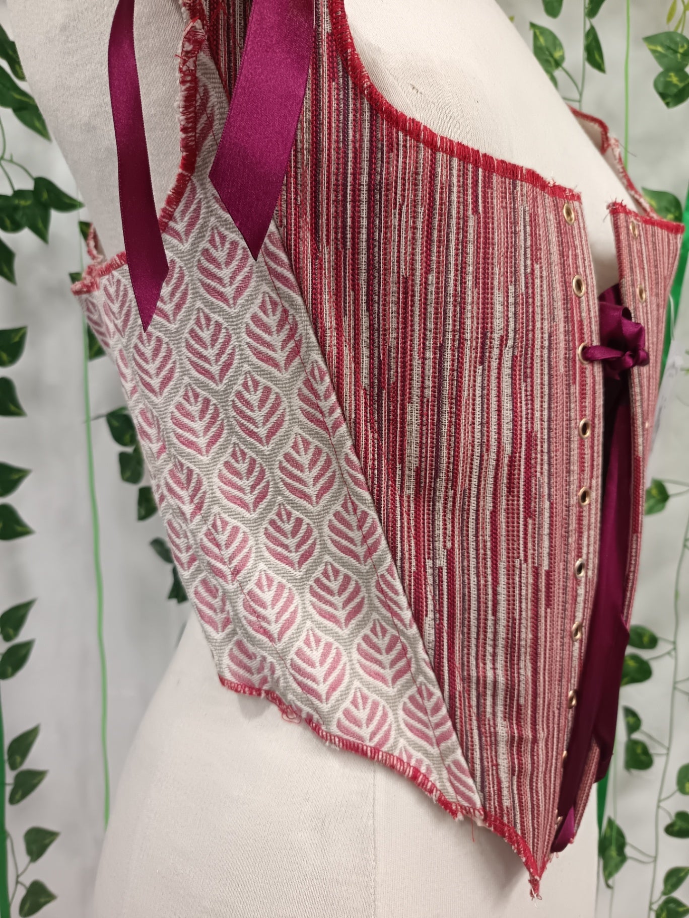 Red corset top stays