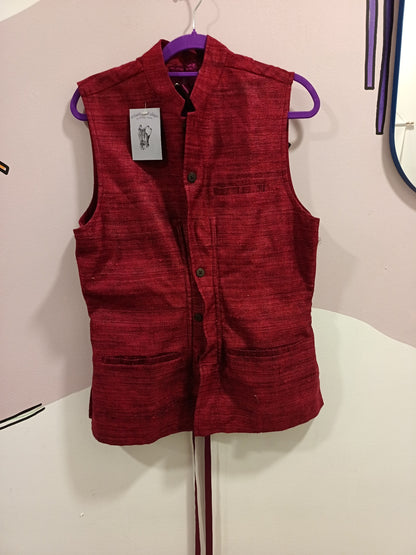 Silk red corset waistcoat