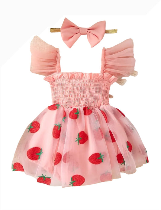 6-9m Strawberry Romper 