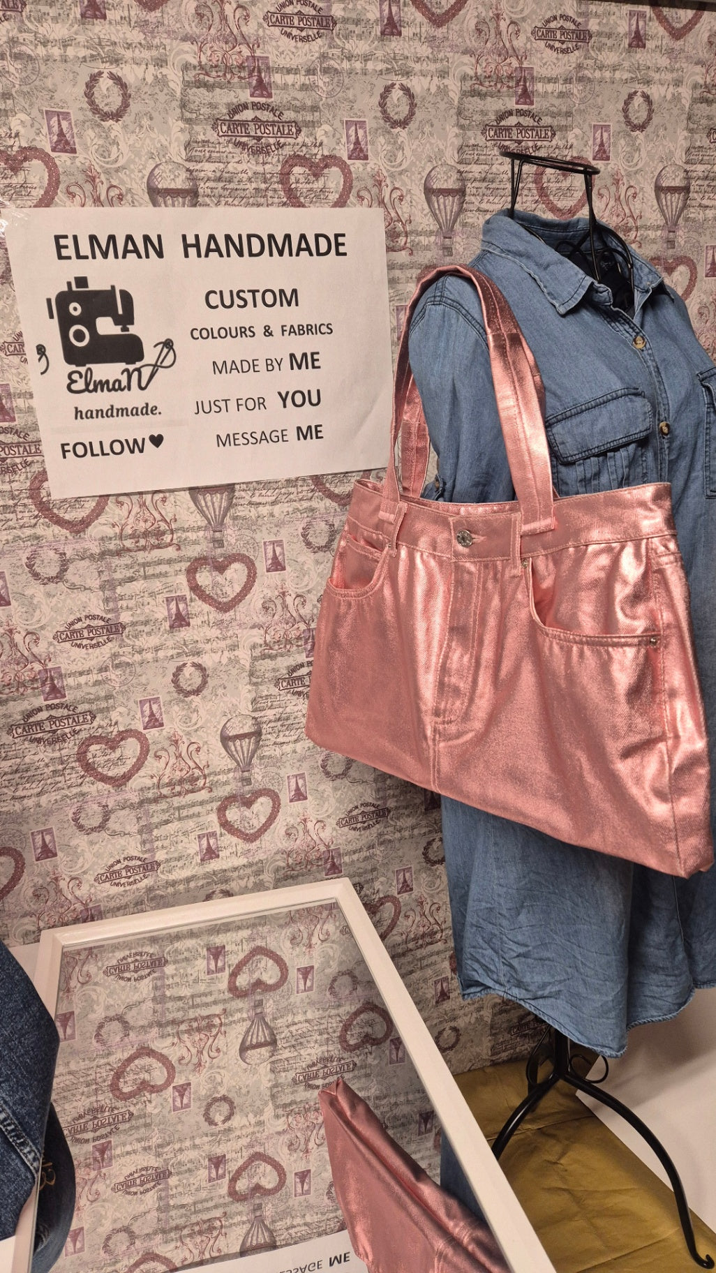 Pink denim