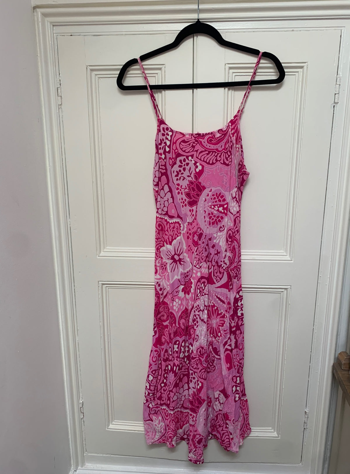 vintage pink floral dress