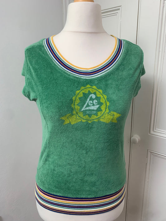 vintage lee green cotton top