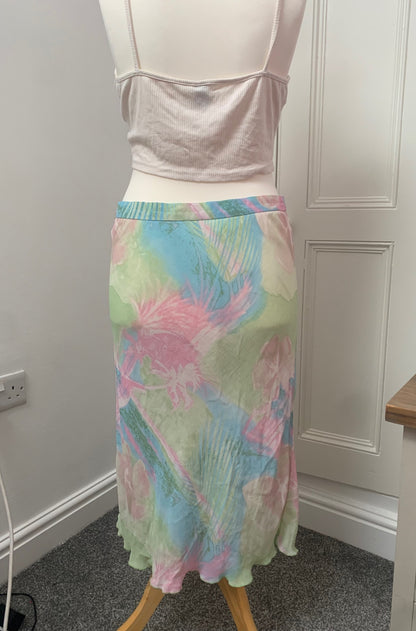 pastel floral skirt