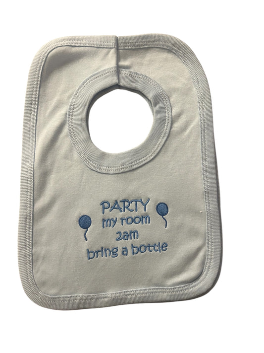 Blue Party At My Room Bib 
