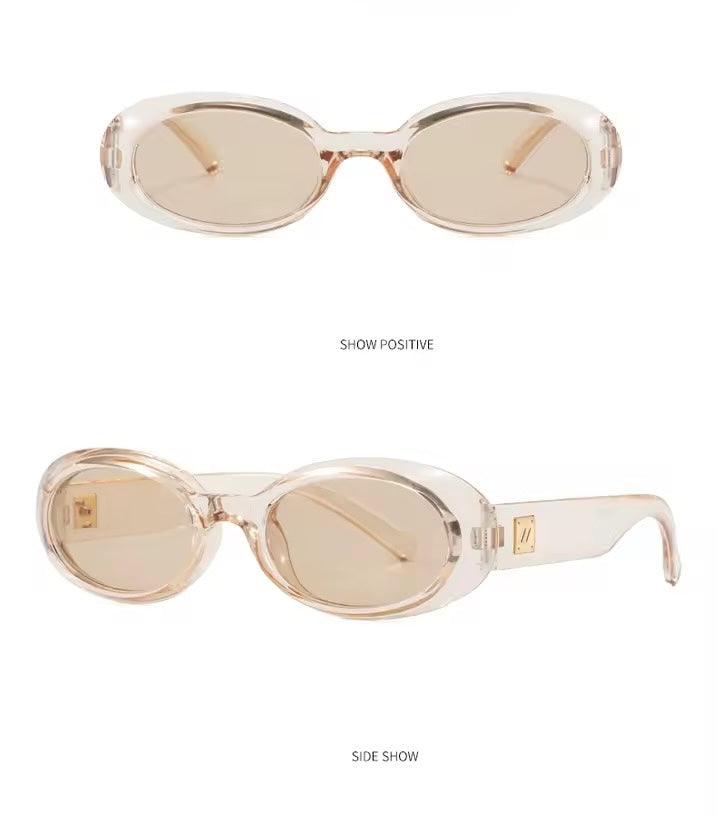 Oval 60s Sunglasses Tea