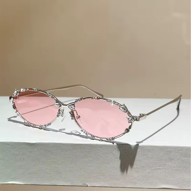 Bonita crystal Sunglasses Silver Black