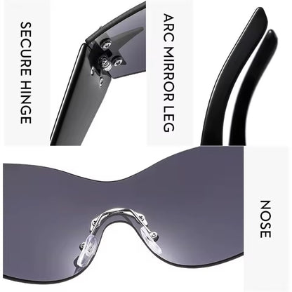 Y2K Clear Fade Star Sunglasses