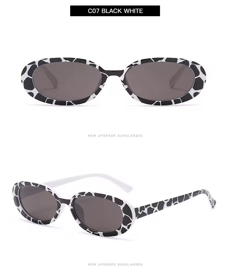 Oval sunglasses Cow Print
