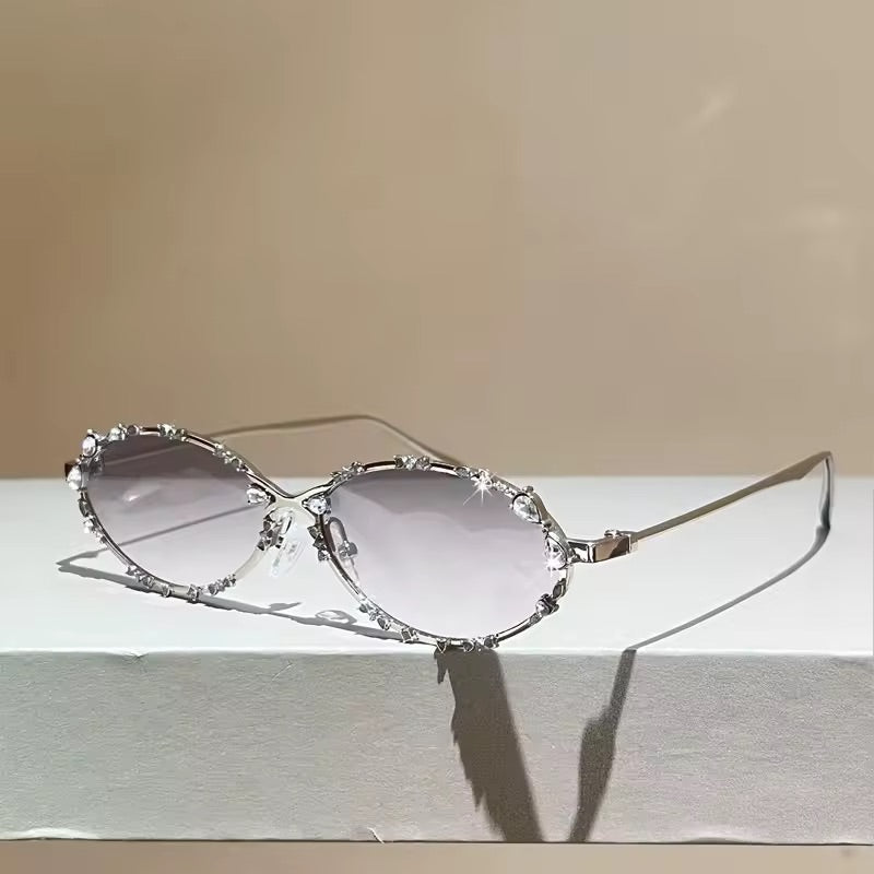 Bonita crystal Sunglasses Silver Grey 