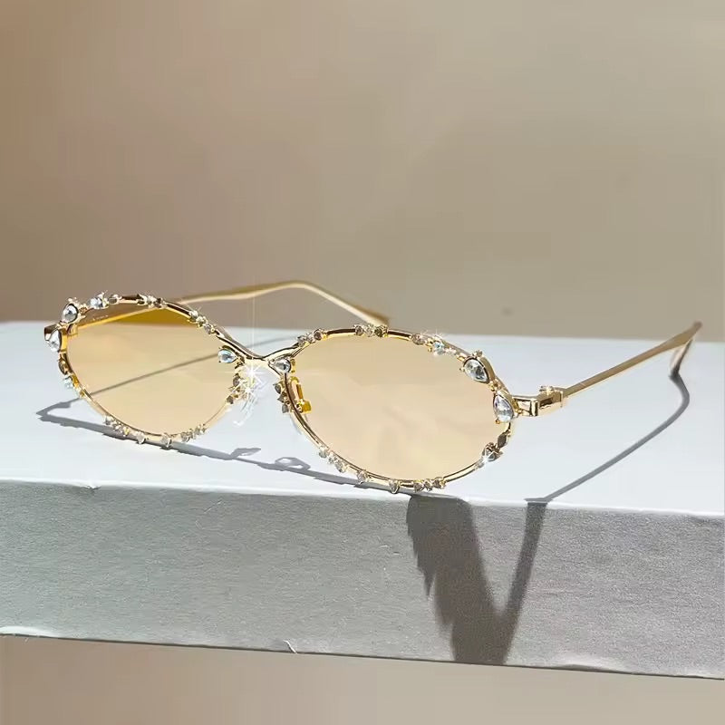 Bonita crystal Sunglasses Gold Tea