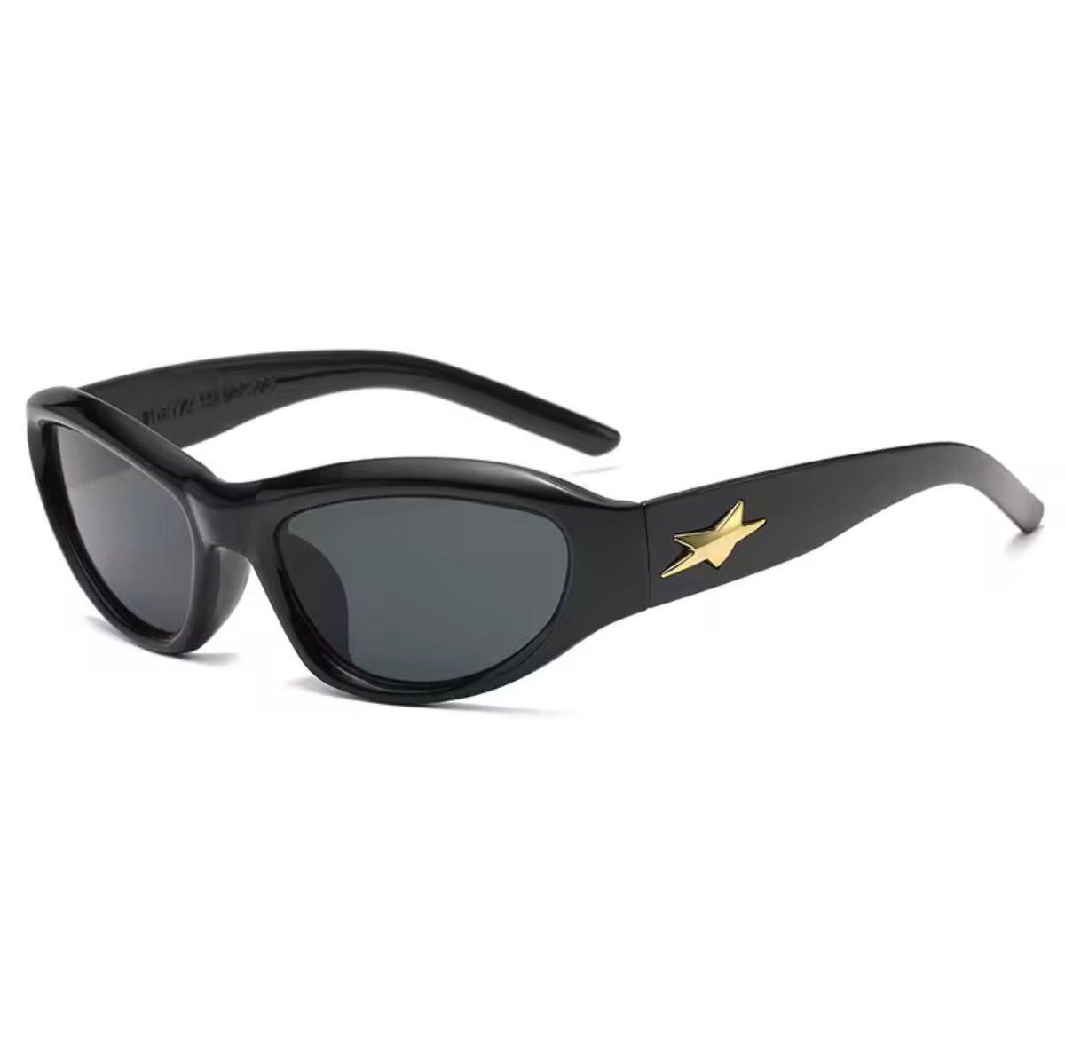 Space Wrap Around Sunglasses Black