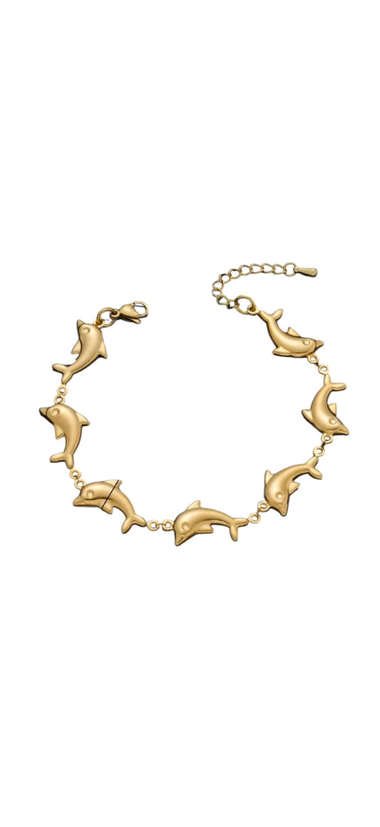 Gold Dolphin Bracelet