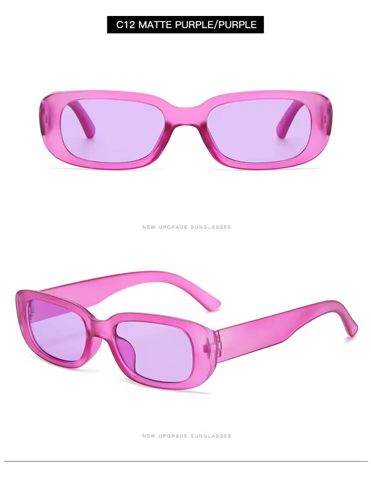 90s Oblong Sunnies Pink