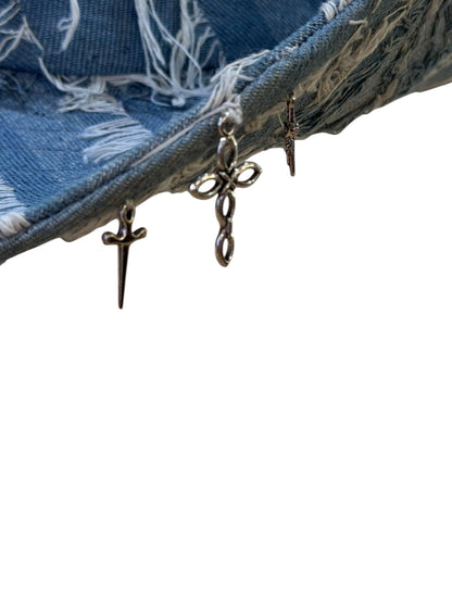 Cross Blue Denim Cowboy Hat