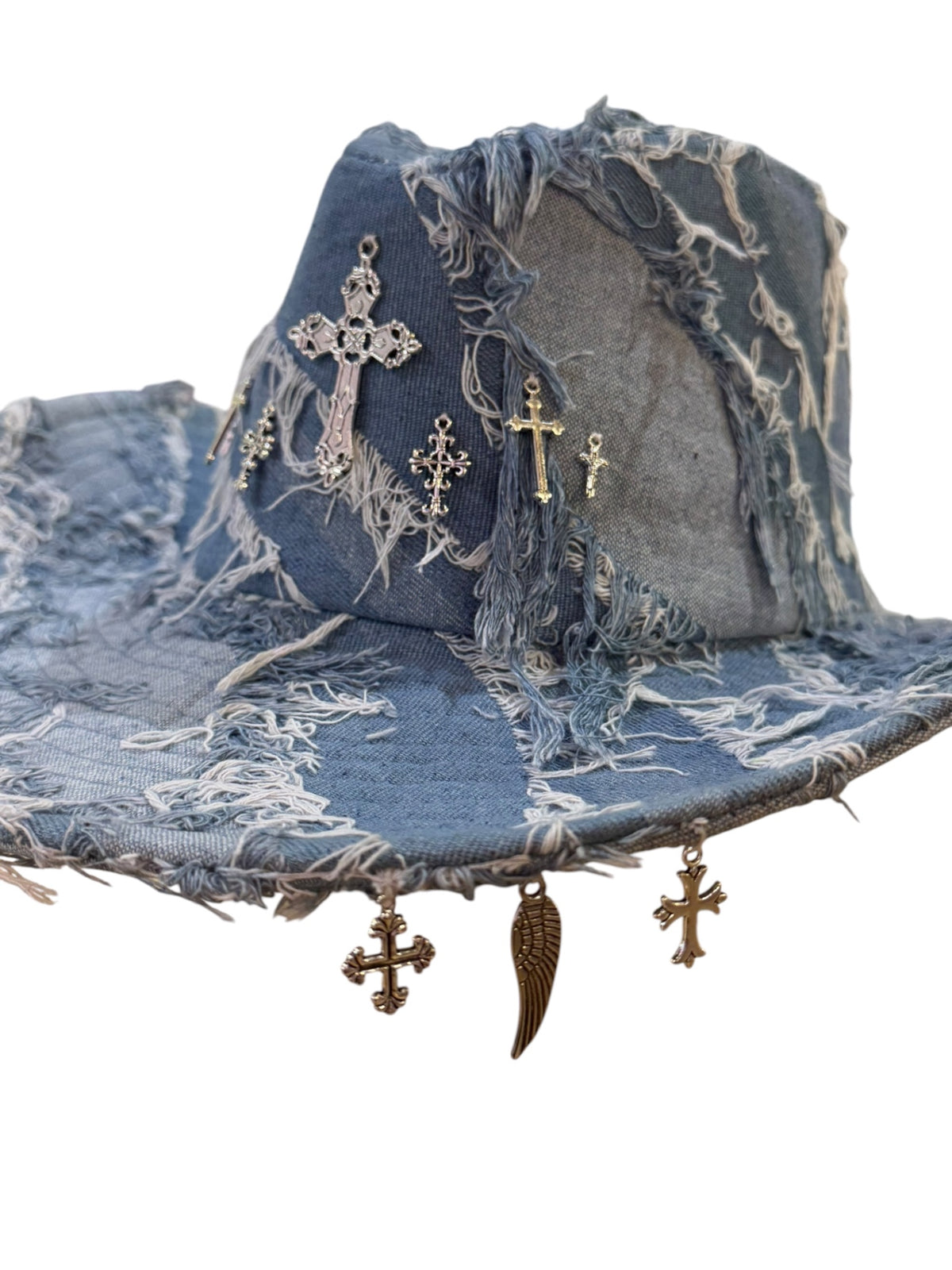 Angel Blue Denim Cowboy Hat
