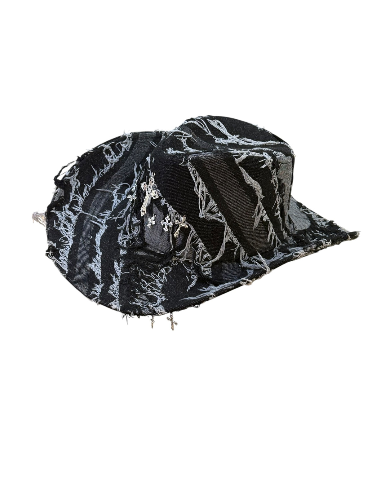 Cross Black Denim Cowboy Hat