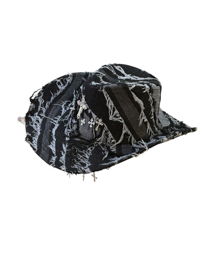 Cross Black Denim Cowboy Hat