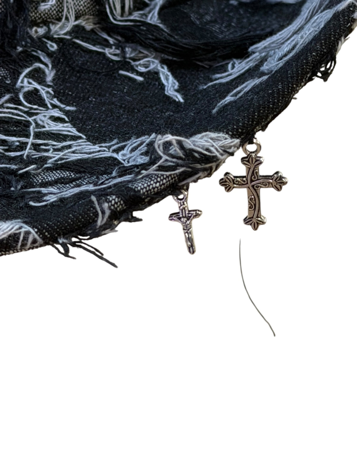 Cross Black Denim Cowboy Hat