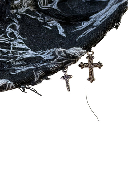 Cross Black Denim Cowboy Hat