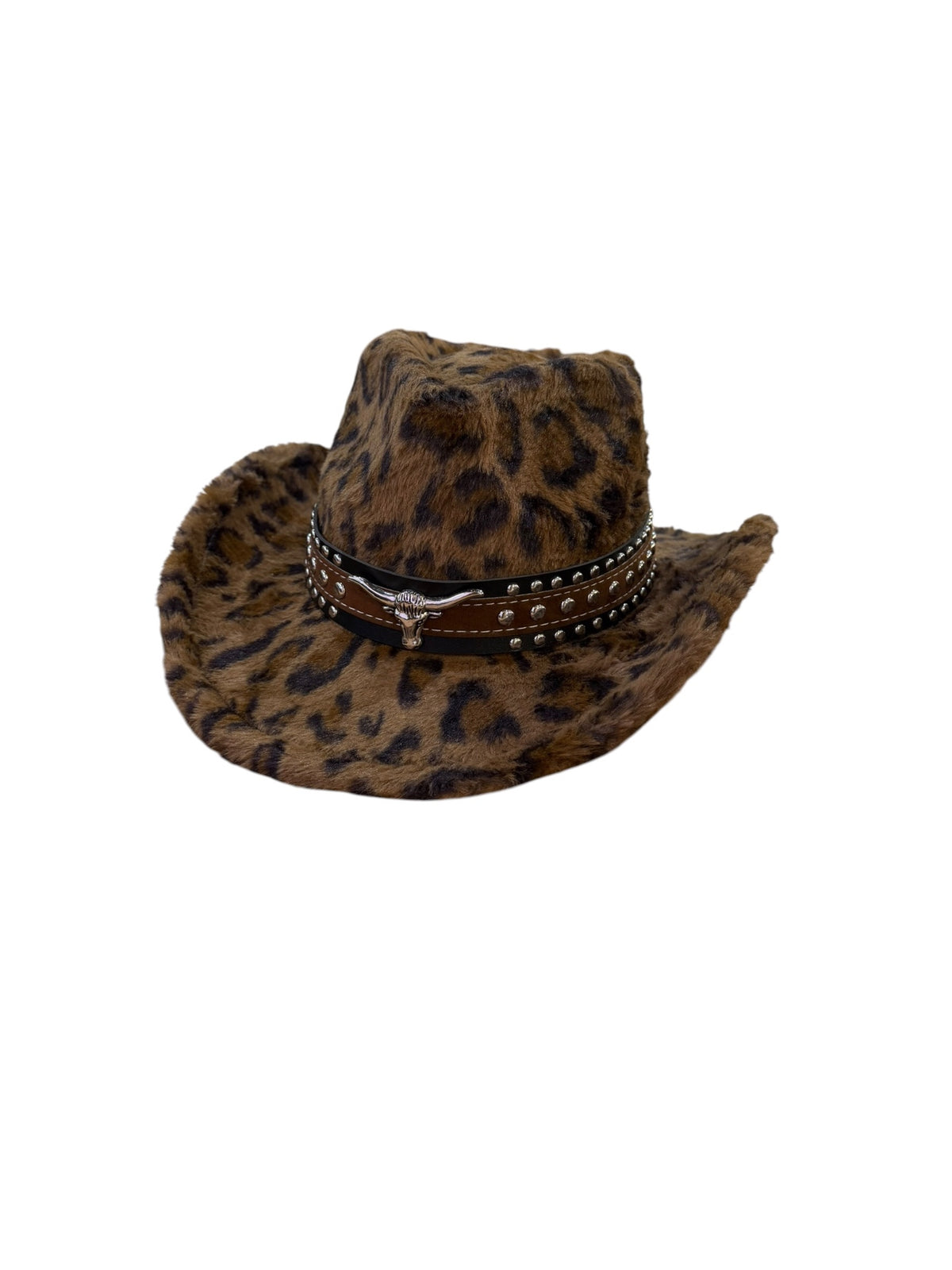 Bull Stud Fur  Leopard Print Cowboy Hat