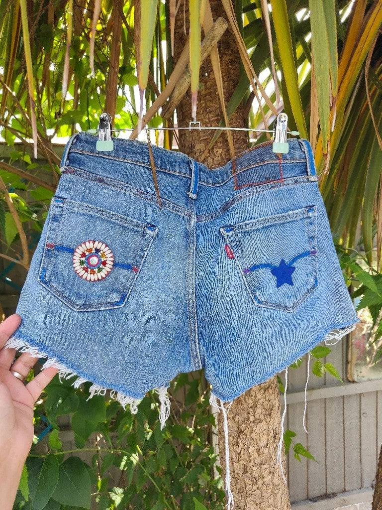 Vintage levi cut off shorts - waist  30  inches