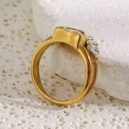 Gold Sunrise Ring Size 7