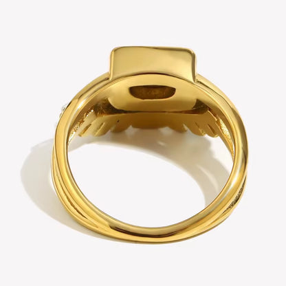 Gold Sunrise Ring Size 7