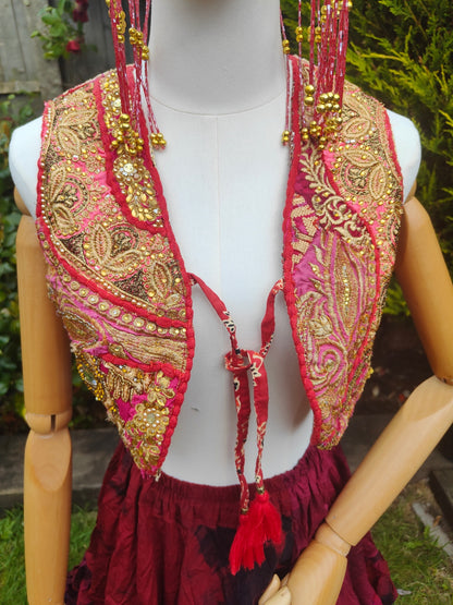 Mini Mykonos jewel waistcoat top 