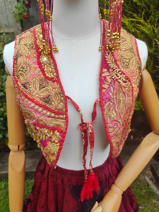 Mini Mykonos jewel waistcoat top 