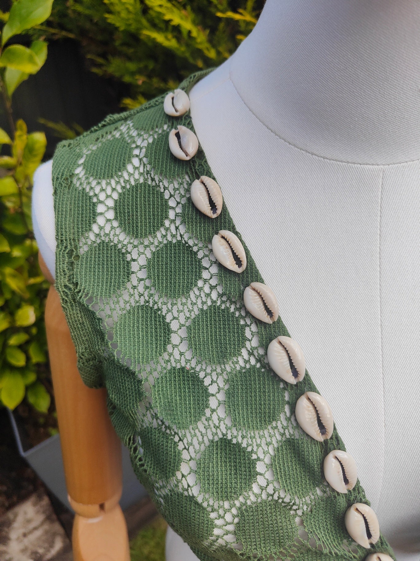 Boho crochet lace waistcoat top