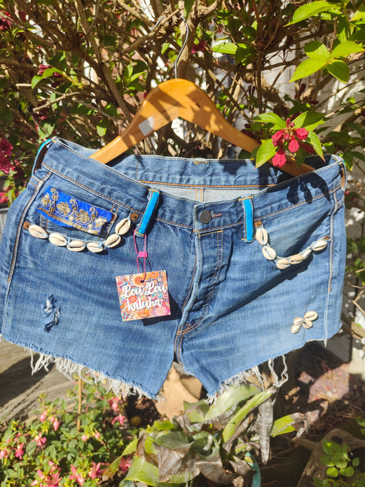 Vintage Levi Shorts- upcycled - waist 32 inches
