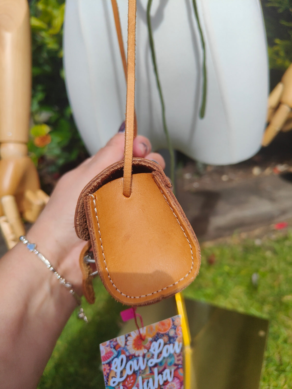 Boho mini satchel leather bag/necklace/wear on waist