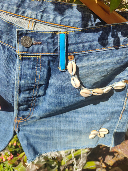 Vintage Levi Shorts- upcycled - waist 32 inches