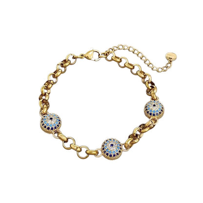 Gold Evil Eye Bracelet