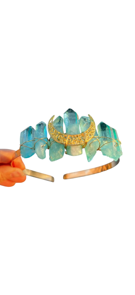 Green Aura Quartz Headband