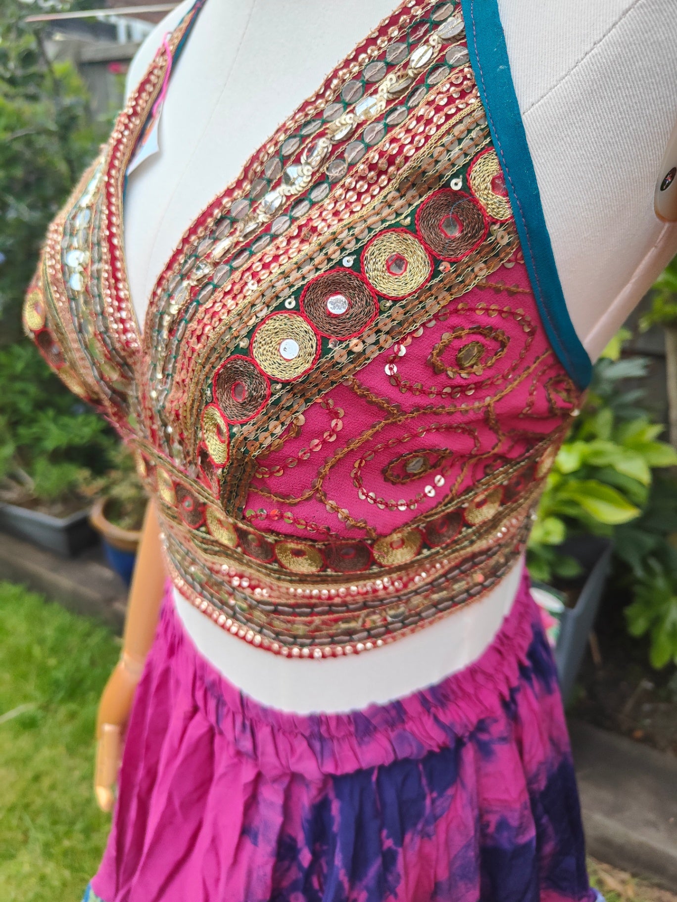 Jewel Bralette/ halter neck top - unique
