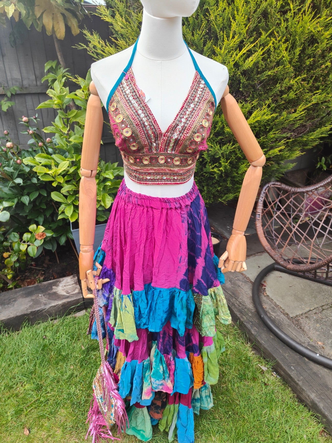 Jewel Bralette/ halter neck top - unique