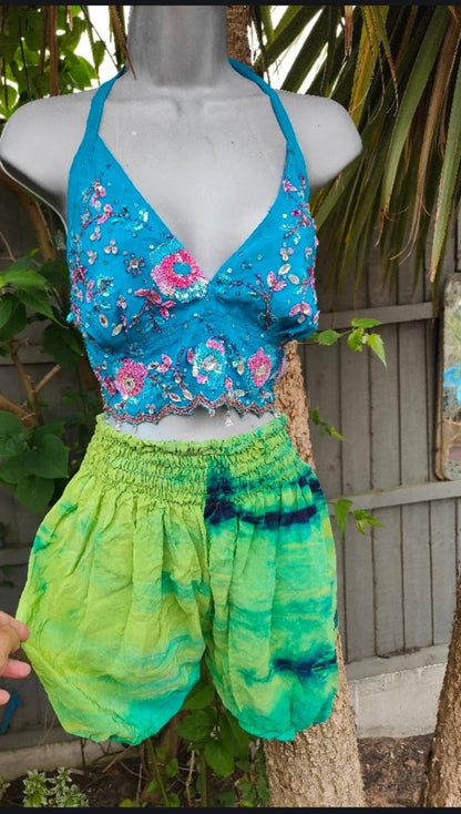 Jewel Bralette/ Halter top heavily embellished 