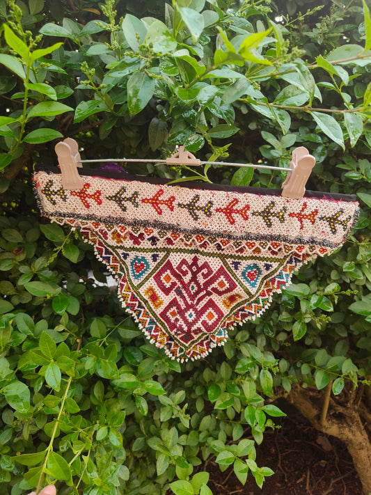 Boho tribal triangle belt - unique -one off 
