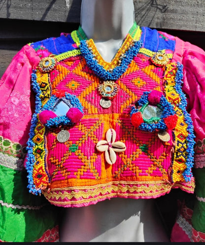Vintage Afghani Bohemian Top - rare find - 4-10 uk