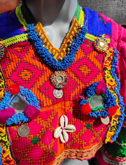 Vintage Afghani Bohemian Top - rare find - 4-10 uk