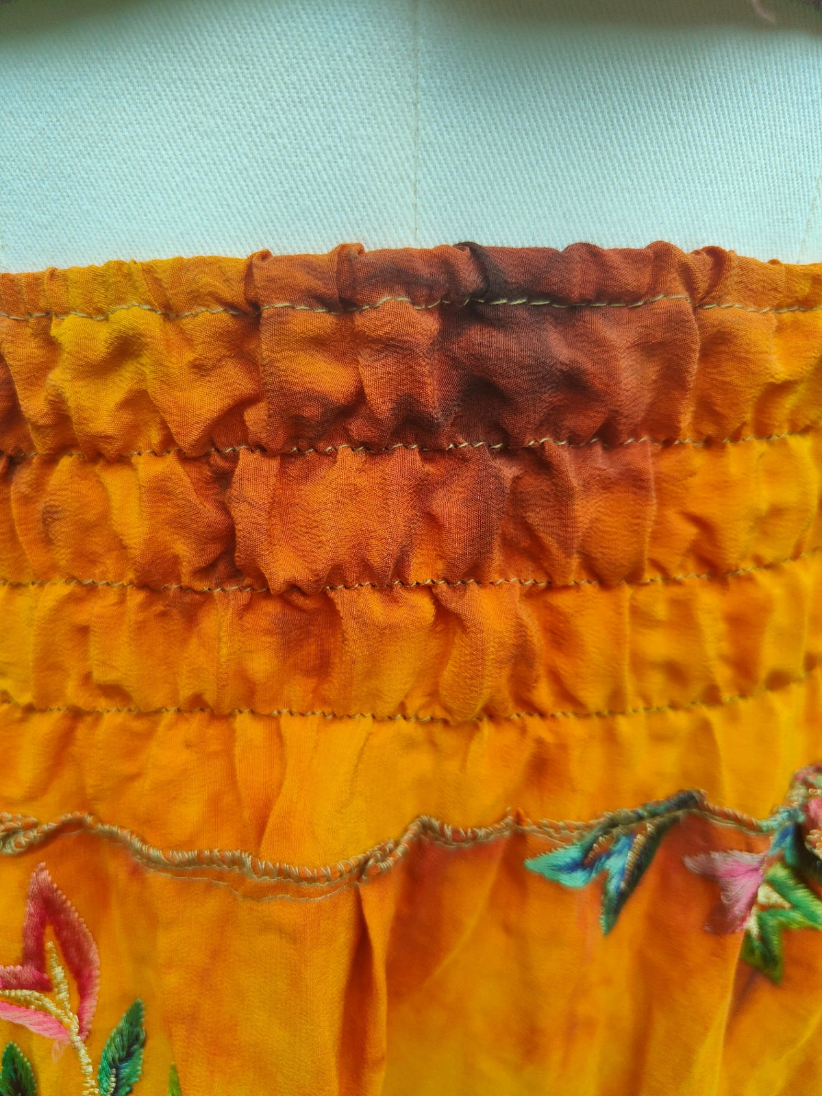 Boho sari beach skirt -Orange