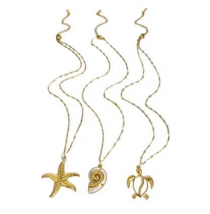 Shell Gold Stainless Steel Necklace