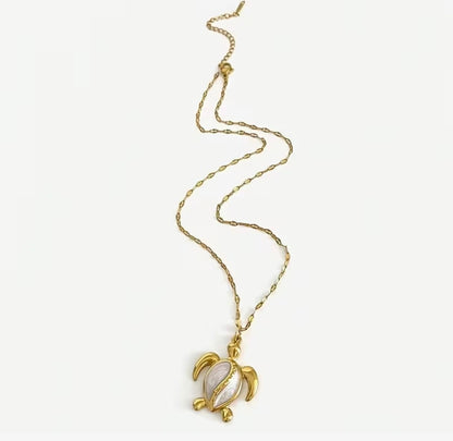 Turtle Gold Stainless Steel Necklace