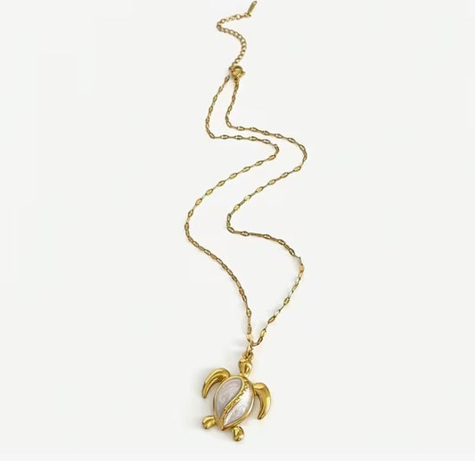Turtle Gold Stainless Steel Necklace