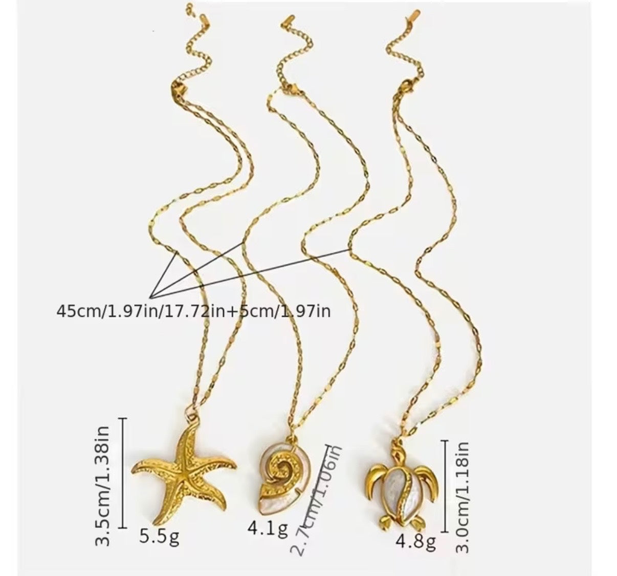 Turtle Gold Stainless Steel Necklace