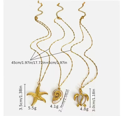 Turtle Gold Stainless Steel Necklace
