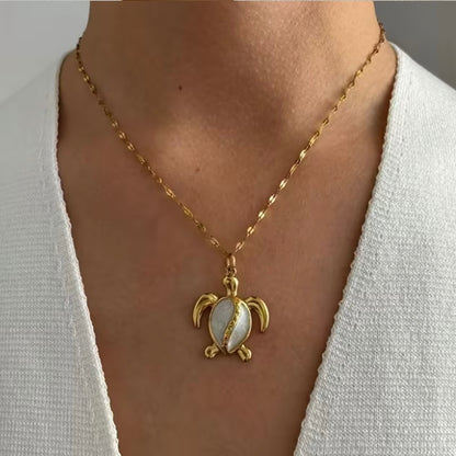 Turtle Gold Stainless Steel Necklace